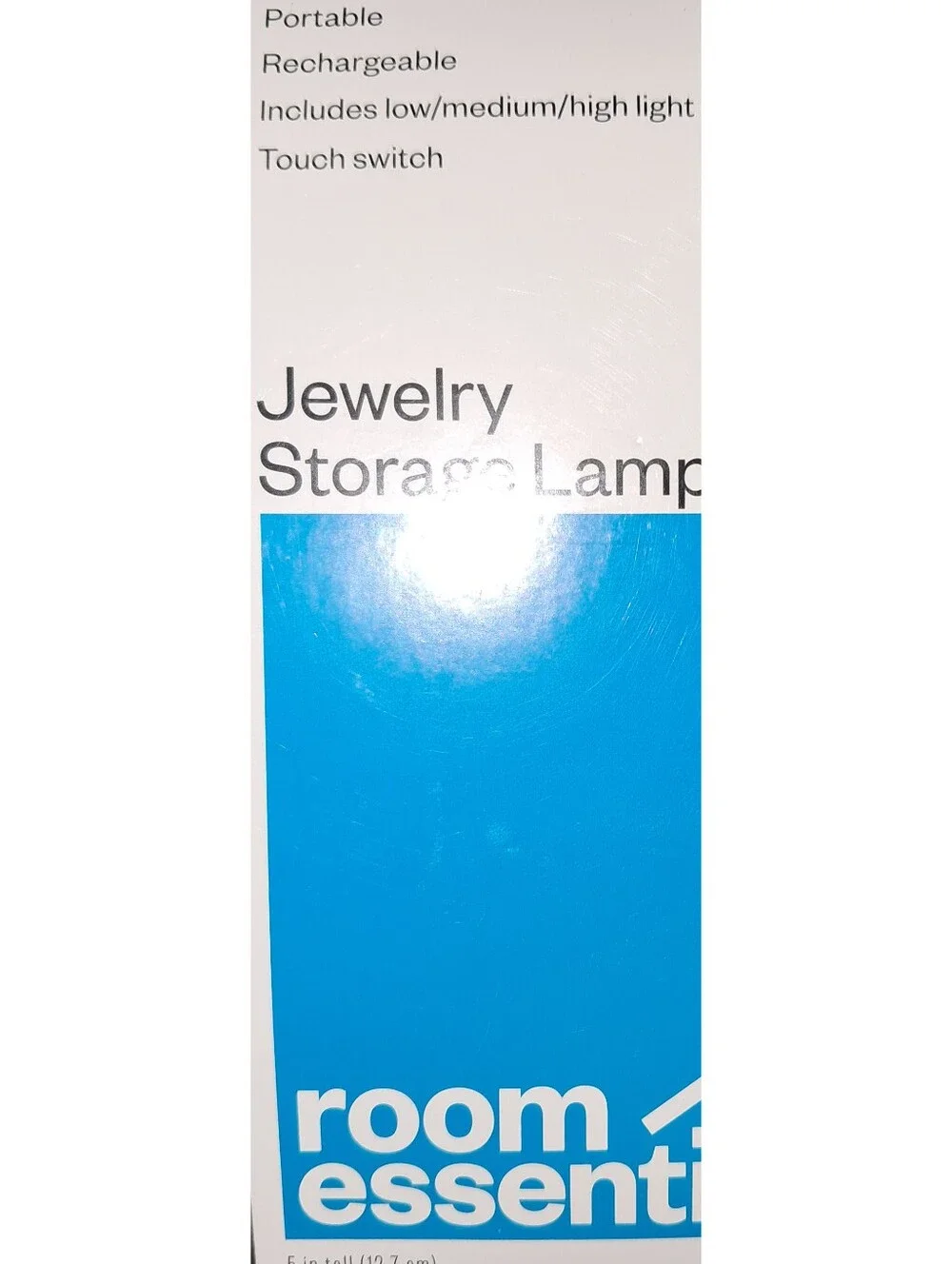 2pc Set NWT Room Essenstials Rechargeable LED Plastic Bubble Lamp With Storage